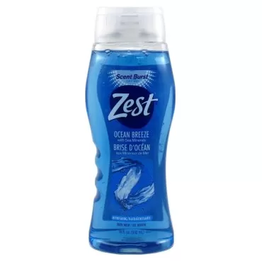 Zest Body Wash Ocean Breeze Invigorating 18 Ounce (532ml) (Pack of 2)