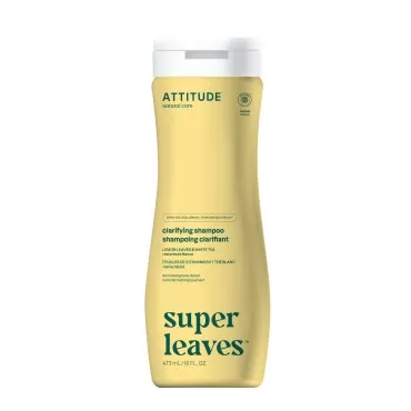 ATTITUDE Clarifying Shampoo, EWG Verified, Plant- and Mineral-Based Ingredients, Vegan and Cruelty-Free, Lemon Leaves and White Tea, 16 Fl Oz