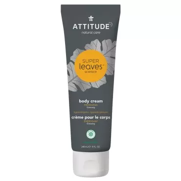 ATTITUDE Body Cream, EWG Verified, Dermatologically Tested, Plant and Mineral-Based, Vegan Beauty Products, Toning, Ginseng and Grapeseed Oil, 8 Fl Oz