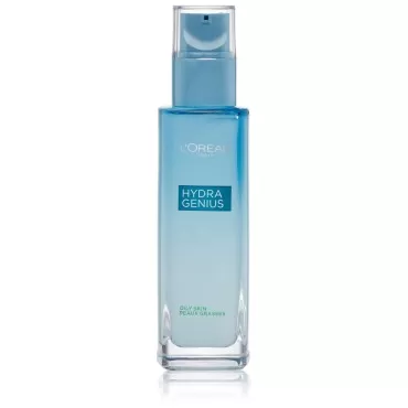 L'Oreal Paris Skincare Hydra Genius Daily Liquid Care Oil-Free Face Moisturizer for Normal to Oily Skin, Hyaluronic Acid Moisturizer for Face with Aloe Water and Hyaluronic Acid, 3.04 fl. oz.