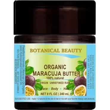 MARACUJA OIL BUTTER ORGANIC 100% Natural/VIRGIN UNREFINED RAW / 100% PURE BOTANICALS. 8 Fl.oz.- 240 ml. For Skin, Hair and Nail Care.