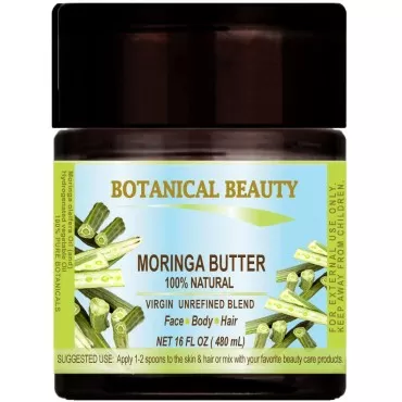 MORINGA BUTTER - OIL 100% Natural/VIRGIN UNREFINED RAW 16 Fl.oz.- 480 ml. For Skin, Hair and Nail Care.