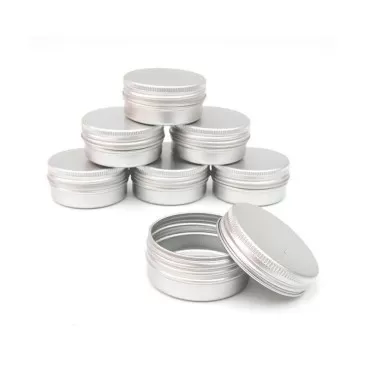 erioctry 10pcs Aluminum Balm Nail Art Cosmetic Cream Make Up Pot Lip Jar Tin Case Container Screw 50ml Capacity (Empty) for DIY Cosmetics/Beauty Products (50ml)