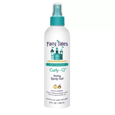 Fairy Tales Curly Q Kids Styling Spray Gel - Daily Spray Gel for all Types of Curls Including Multi Cultural Hair - Paraben Free, Sulfate Free, Gluten and Nut Free - 8 oz