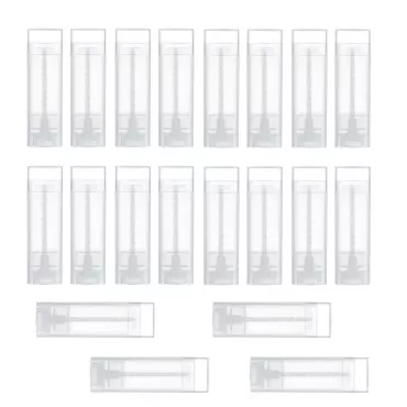 Xiboya textile 20PCS 5ML Clear Plastic Empty Oval ...