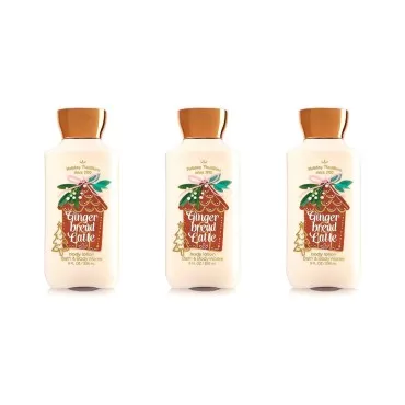 Lot of 3 Bath & Body Works Gingerbread Latte Shea & Vitamin E Body Lotion 8 fl oz each