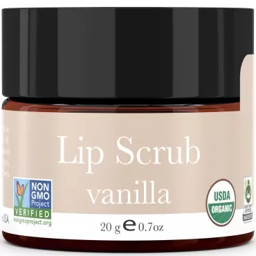 Organic Lip Scrub Vanilla - USA Made Exfoliating L...