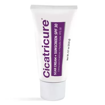Cicatricure Scar Cream & SPF 30 Sunscreen, Daily Skin Lotion to Help Fade Old & New Scars, Hydrating Formula to Improve Skin Tone, 0.7 Ounce