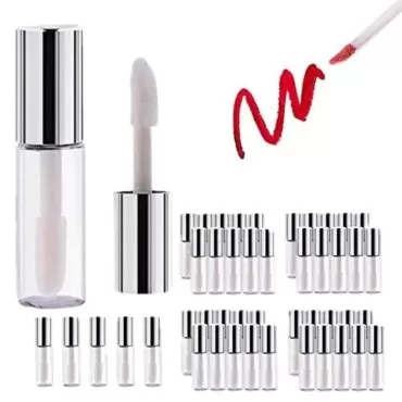 45Pcs Reusable Lipstick Bottle, 1.2 ML Lip Gloss T...