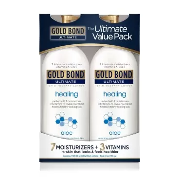 GOLD BOND ULTIMATE Healing Skin Therapy Lotion with Aloe, 20 Oz (2 Pack)