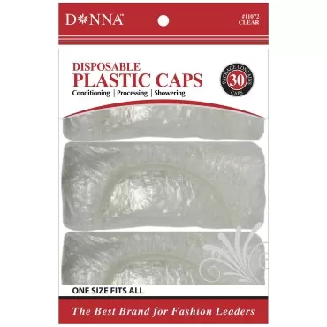 Donna Collection Disposable Clear Shower Cap, 30 C...