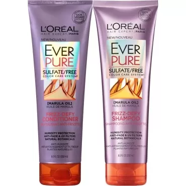 L'Oreal Paris EverPure Frizz-defy Bundle: Shampoo & Conditioner, 8.5 Ounce Each