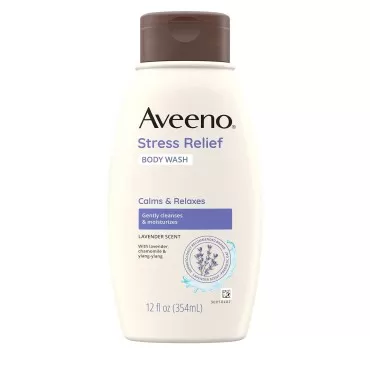 Johnson & Johnson 003955 Aveeno Stress Relief Body Wash, 12 fl. oz. (Pack of 12)