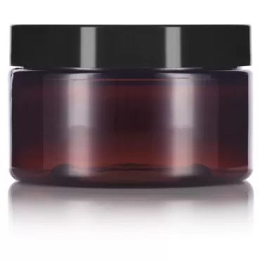 2 oz Amber PET Plastic Refillable Low Profile Jar ...