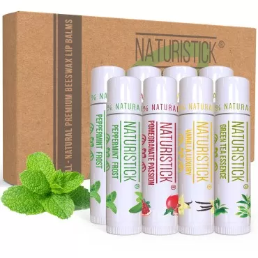 8-Pack Lip Balm Gift Set by Naturistick. Assorted ...