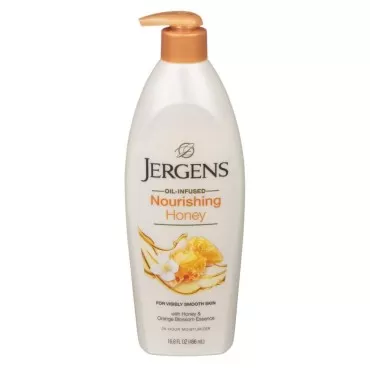 Jergens Nourishing Honey 16.8 Ounce Dry Skin Moisturizer (496ml) (2 Pack)