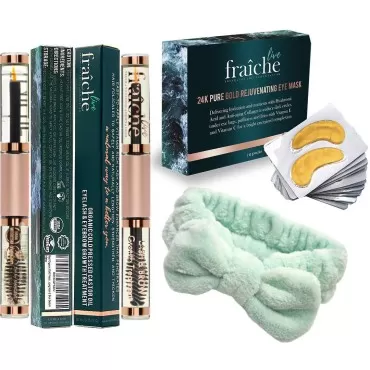 (2 PACK + BONUS GIFT) Organic Eyelash Eyebrow Grow...