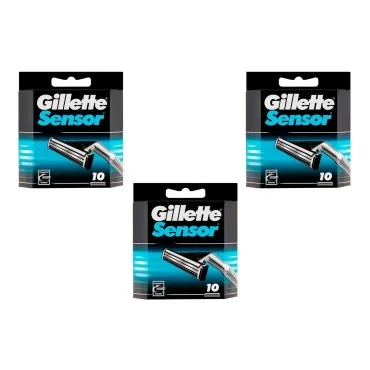 Gillette Mens Sensor Cartridges 10 Count (3 Pack)