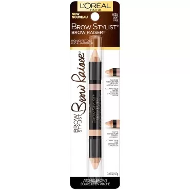 L'Oreal Paris Cosmetics Stylist Brow Raiser Highlighter Duo, Light, 0.16 Ounce