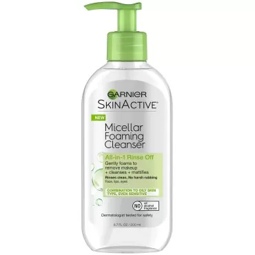 Garnier SkinActive Micellar Foaming Face Wash, For Oily Skin, 6.7 fl oz