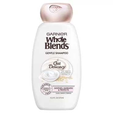 Garnier Whole Blends Gentle Shampoo Oat Delicacy, For Sensitive Scalp, 12.5 fl. oz.