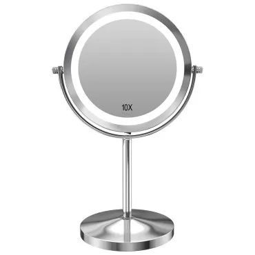 1X/10x Magnified Lighted Makeup Mirror Double Side...