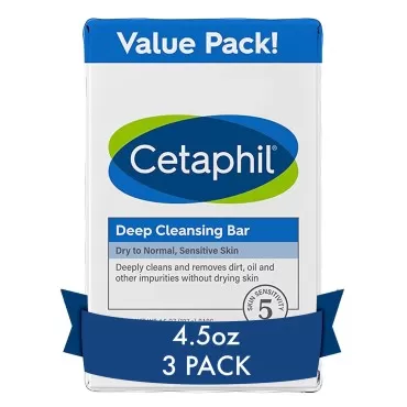 Cetaphil Bar Soap, Deep Cleansing Face and Body Ba...
