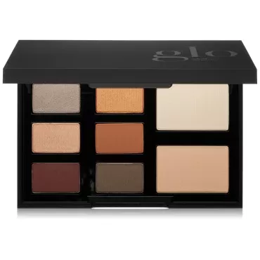 Glo Skin Beauty Eye Shadow Palette in Mixed Metals - Smokey Brown - 8-Color in 4 Shade Options - Powder Eyeshadow Kit
