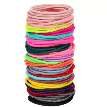 100 Count Girls Elastic Hair Ties Ponytail Holders...