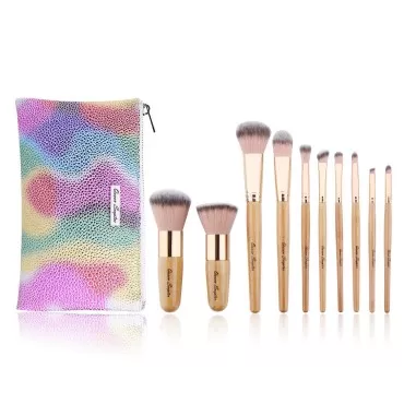 10 Pcs Makeup Brush Set Professional Bamboo Handle...