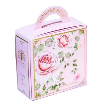 The English Soap Company Luxury Shea Butter Guest Soap- 100g - Summer Rose