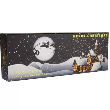 The English Soap Company, Gift Boxed Hand Soaps, Winter Village, 3 x 100g