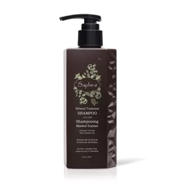 Saphira Mineral Treatment Shampoo for Fine, Thin and Color-Treated Hair, Sulfate-Free, Paraben-Free, Strengthens, Volumizes and Defines Weak and Fragile Hair, 8.5 Ounce