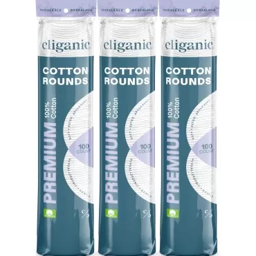 Cliganic Premium Cotton Rounds for Face (300 Count...