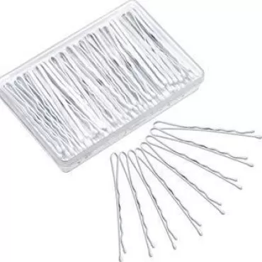 100 Pieces White Bobby Pins 2.2 Inch Hair Pins for Women Girls Wave Hair Clips Bulk with Storage Box Wedding Hair Accessories for All Hair Types