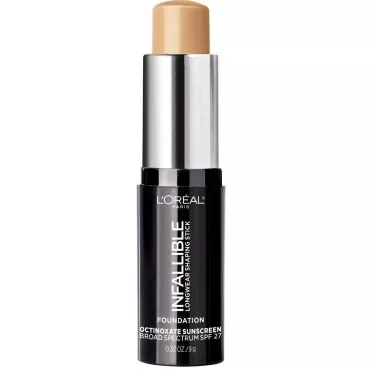 L'Oreal Paris Makeup Infallible Longwear Shaping Stick Foundation, 406 Warm Beige, 1 Tube, 0.32 Ounce