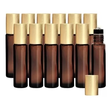 10ml Amber Essential Oil Roller Bottles - Empty Ro...