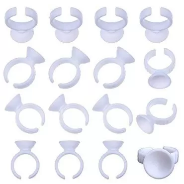 WOIWO Makeup Glue Rings Tattoo Glue Holder Disposa...