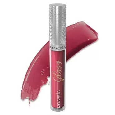 Mirabella Ultra-Hydrating Lip Gloss, Sleek (Rich Berry with Sheen) - Luxe Advanced Formula for Glossy Shine Finish & Superior Color with Pigmentation - Essential Oils Soothe & Nourish Lips
