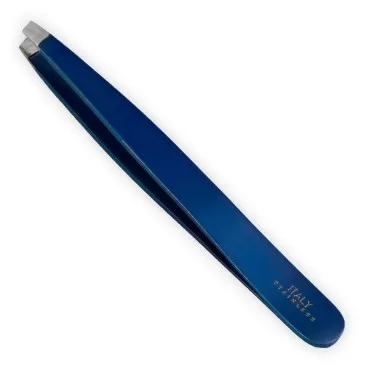 REFINE - Italy - Deluxe Slant Tip Tweezers, Stainless Steel, for Eyebrow Shaping and Removing Hair from Face and Body