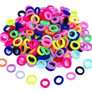 100 Pieces Elastic Hair Ties Mini Hair Bands Tiny ...