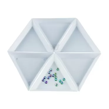 6pcs White Triangle Bead Sorting Trays,Magical Tra...