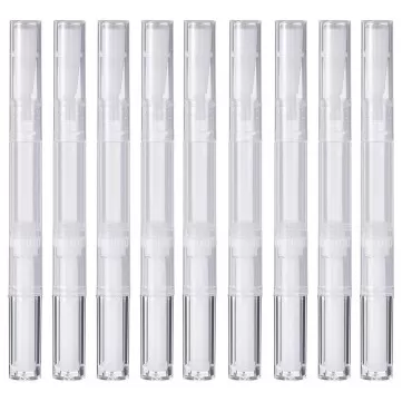 ICYANG Moisturizing Lip Balm in Gloss Bulk Container Nail Oil Refillable Empty Glossier with Brush Applicators Liquid Tube for Women Men Applicator Cosmetic Beauty, Plastic 10 Pieces