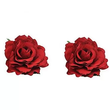 WOIWO 2 Pieces Rose Flower Hairpin Flower Pin Up F...