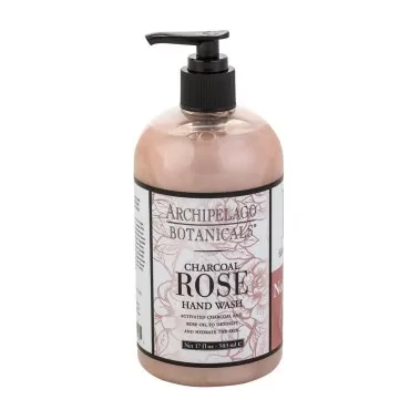 Archipelago Botanicals Charcoal Rose Hand Wash | Gentle, Daily Hand Soap | Cleanse and Hydrate (17 fl oz)