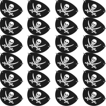 24 Pack Black Pirate Eye Patches One Eye Skull Cap...