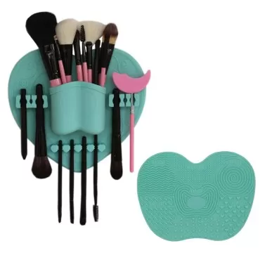 LORMAY Silicone Makeup Brush Organizer + Makeup Br...