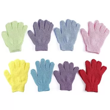 8 Pairs Double Sided Exfoliating Gloves Body Scrub...