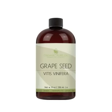 Grapeseed Oil 8 oz - 100% Pure, Organic, All Natural, Partially Filtered, Pharmaceutical Grade Grape Seed Oil Perfect for Hair, Skin, Scalp, Body Care Moisturizer