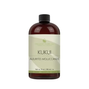 Kukui Nut Oil Unrefined, 8 oz, 100% Kukui Carrier Oil for Essential Oil - Pure, All Natural, Therapeutic Grade Kukui Seed Oil for Hair, Skin, Scalp, Body Care Moisturizer